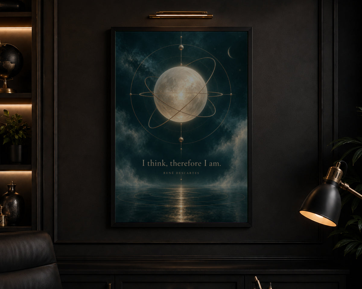 I think, therefore I am. – Celestial Philosophy Poster