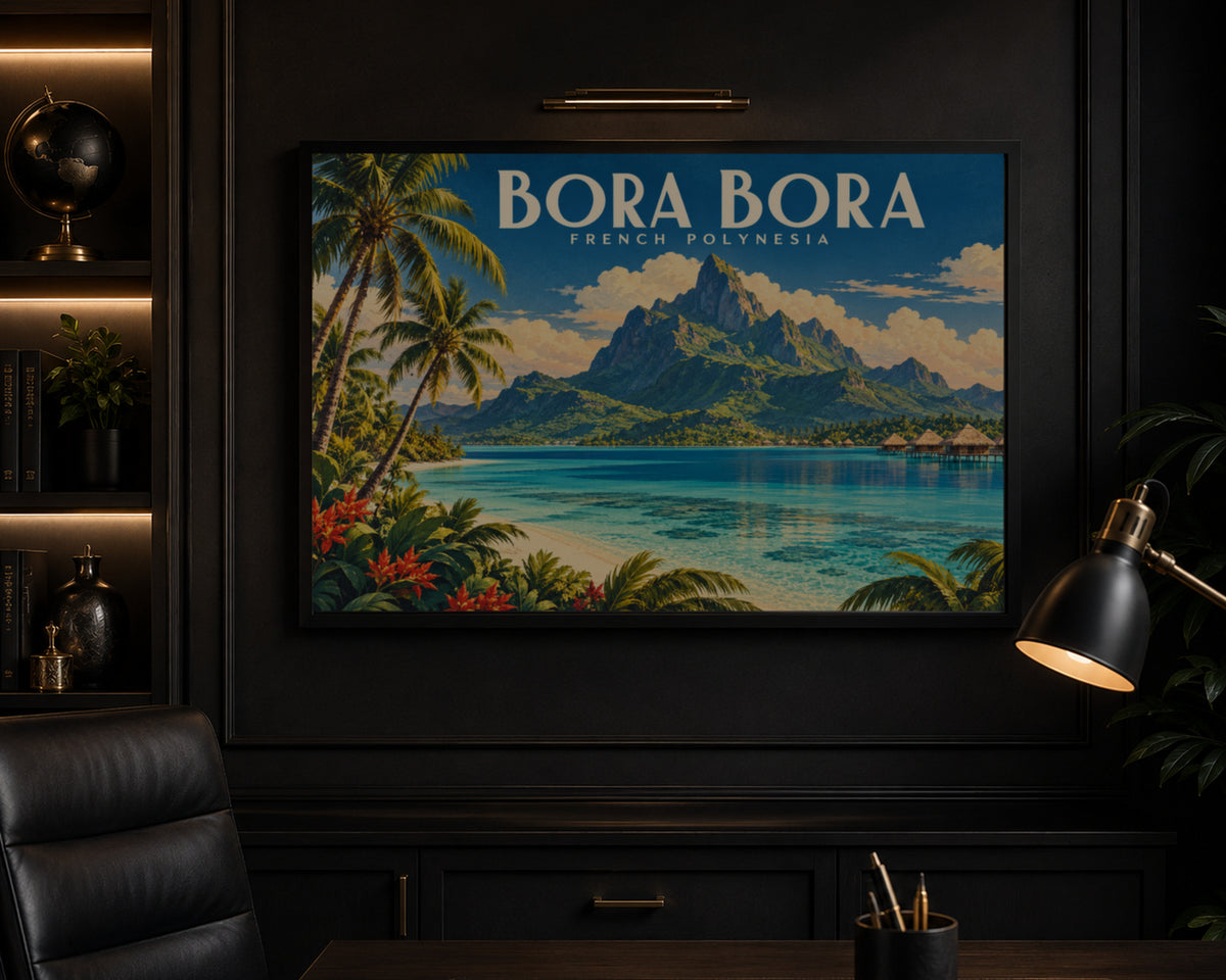 Bora Bora French Polynesia – Tropical Lagoon Travel Art Print