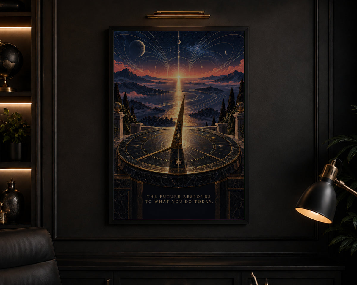 Celestial Horizon Compass – Inspirational Quote Art Print