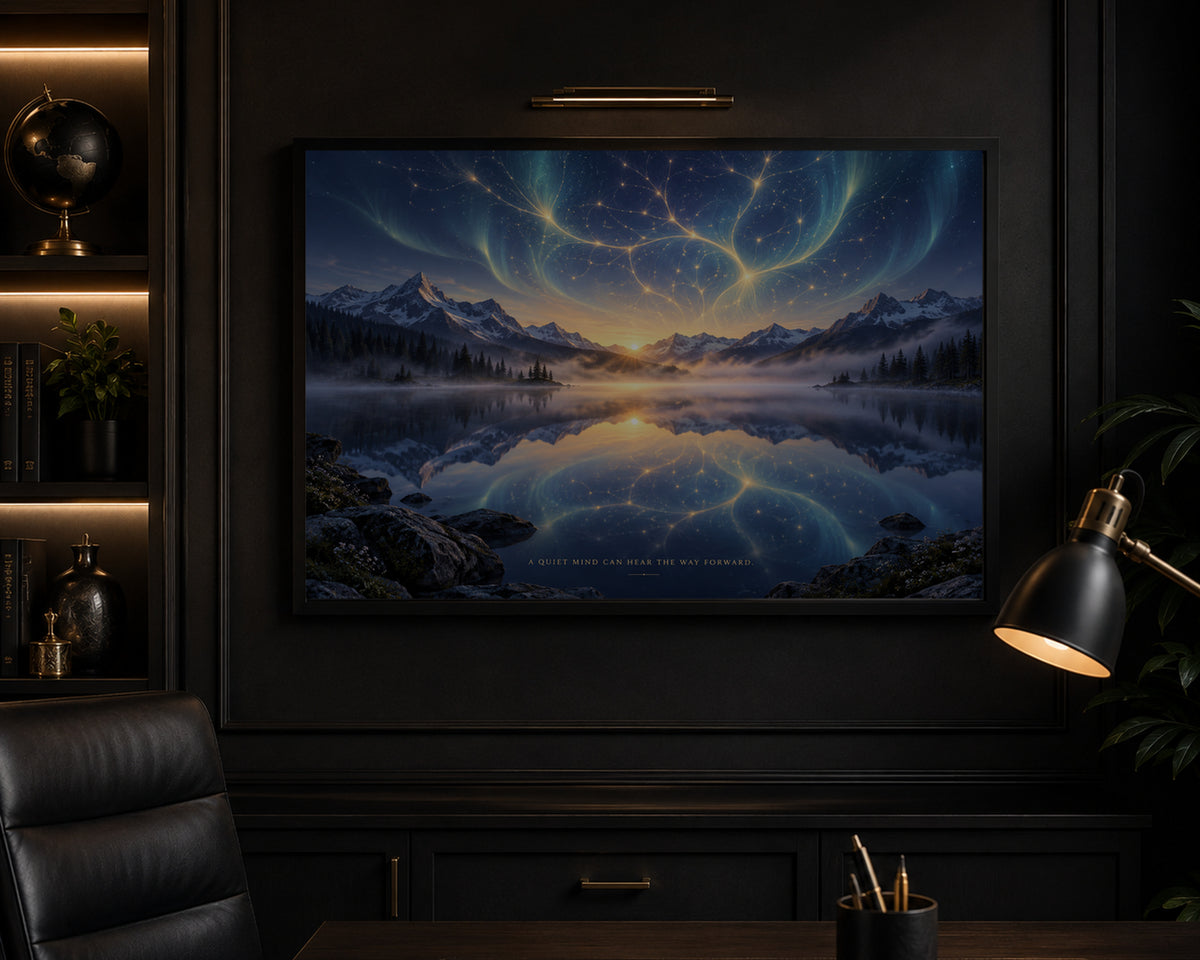 Aurora Mindscape Lake – Quiet Mind Lake Wall Art