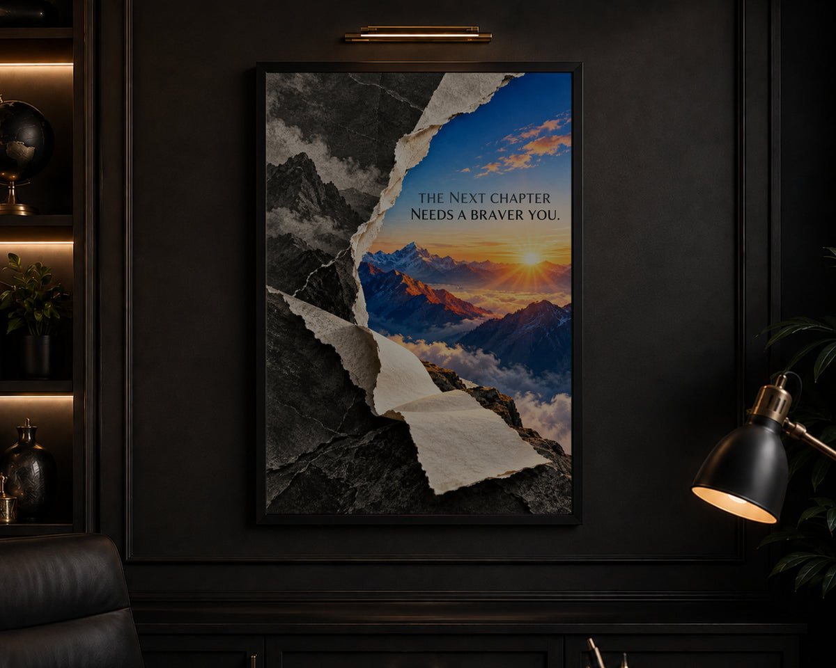 Braver Chapter Mountain Sunrise – Inspirational Art Print