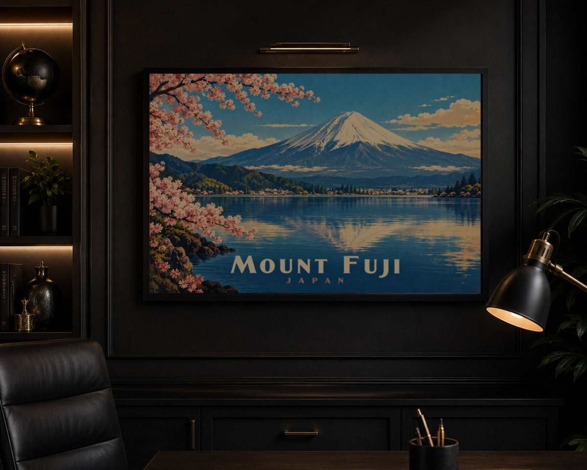 Mount Fuji Japan – Cherry Blossom Travel Poster