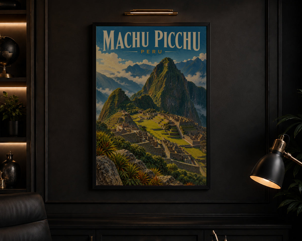 Machu Picchu Peru – Vintage Travel Poster Art Print