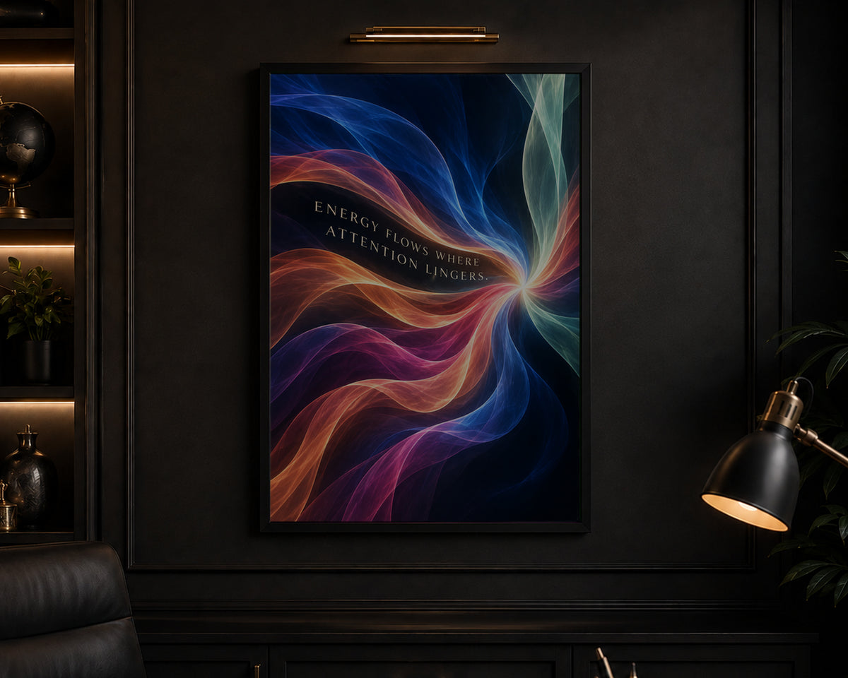 Energy Flows – Abstract Mindfulness Quote Art Print