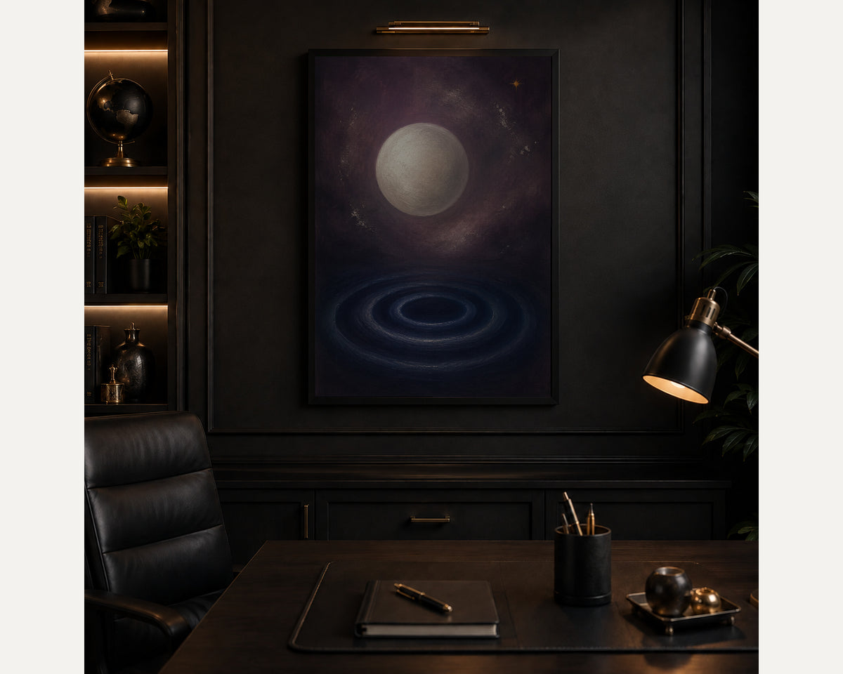 Lunar Orbit – celestial vortex Art Print