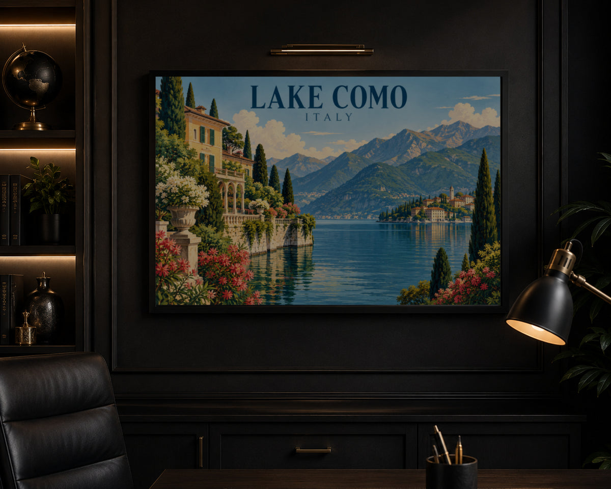 Lake Como Italy – Vintage Travel Poster