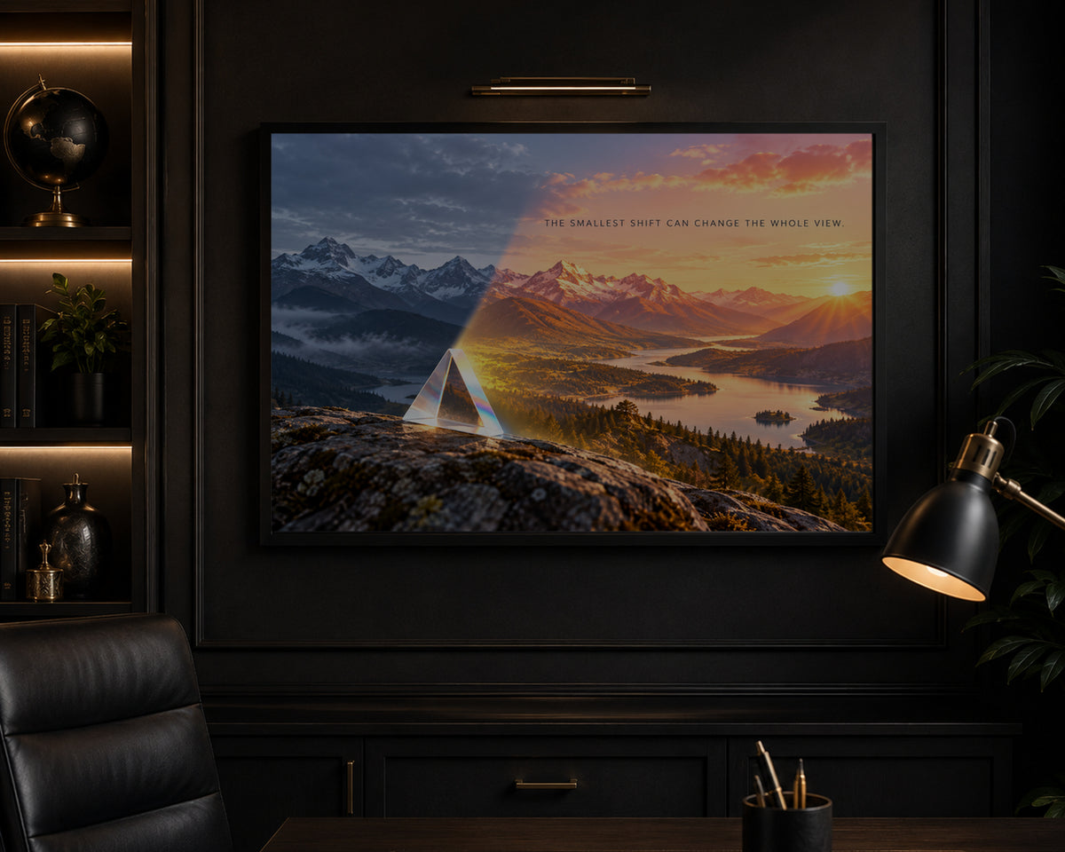 Smallest Shift, Vast View – Sunrise Mountain Landscape Art Print