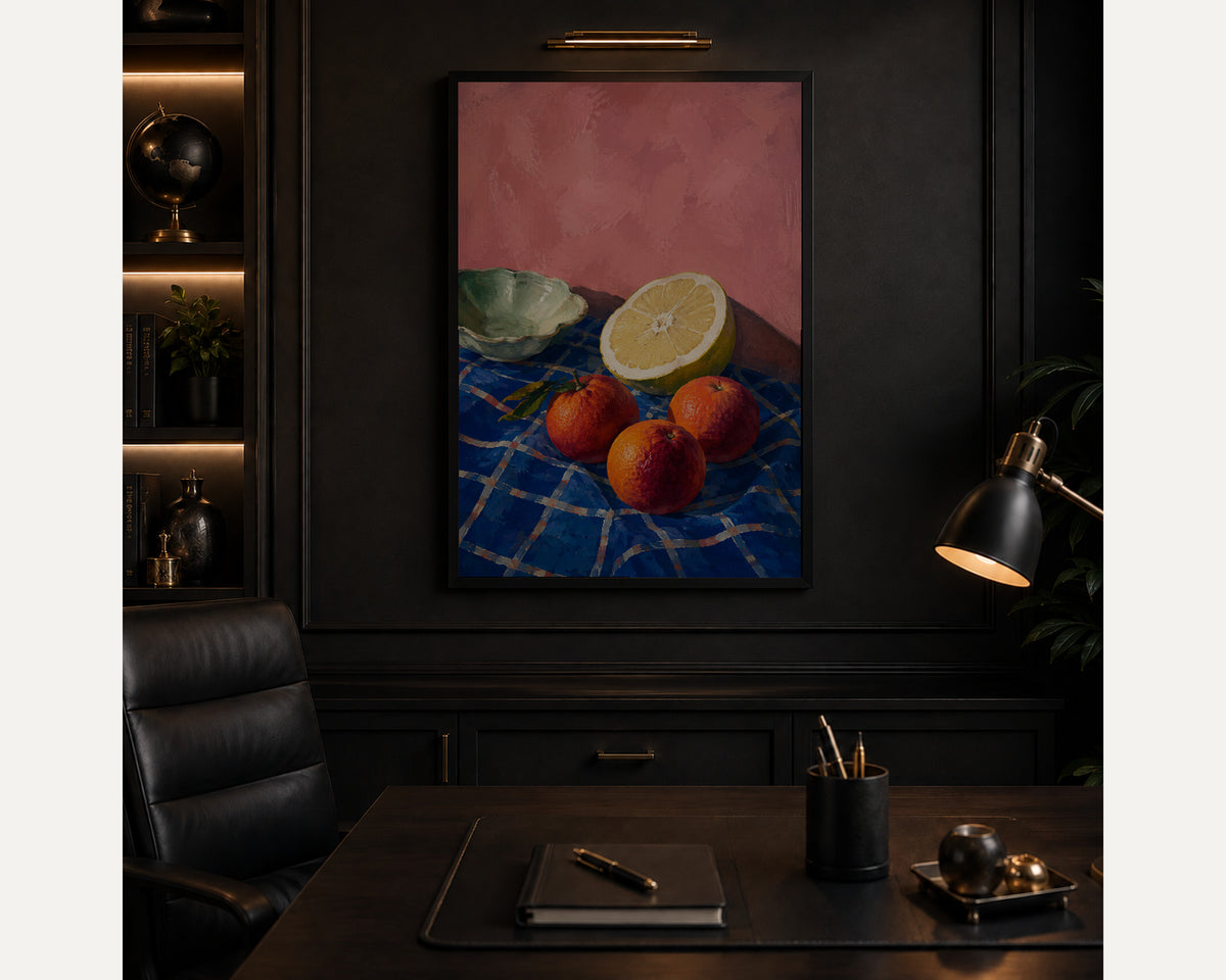 Citrus and Apples Still Life – Fresh Fruit Art Print