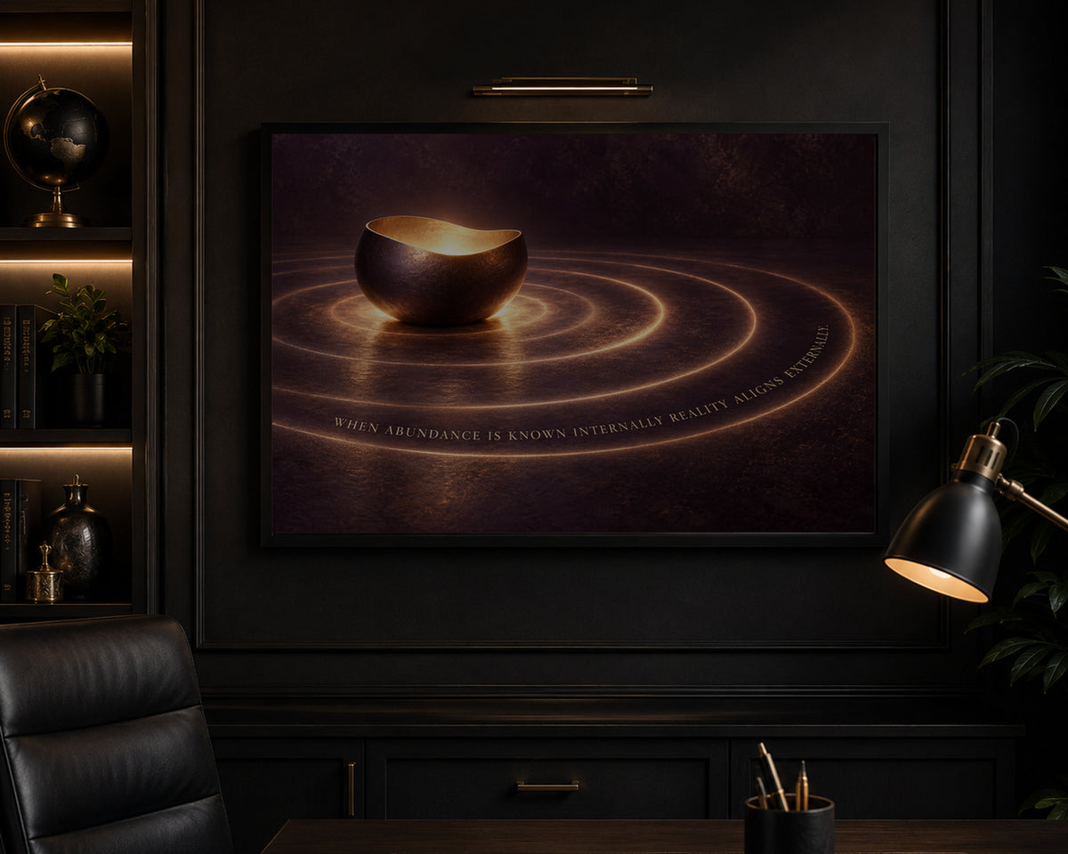 Gilded Abundance Bowl – Abundance and Alignment Art Print