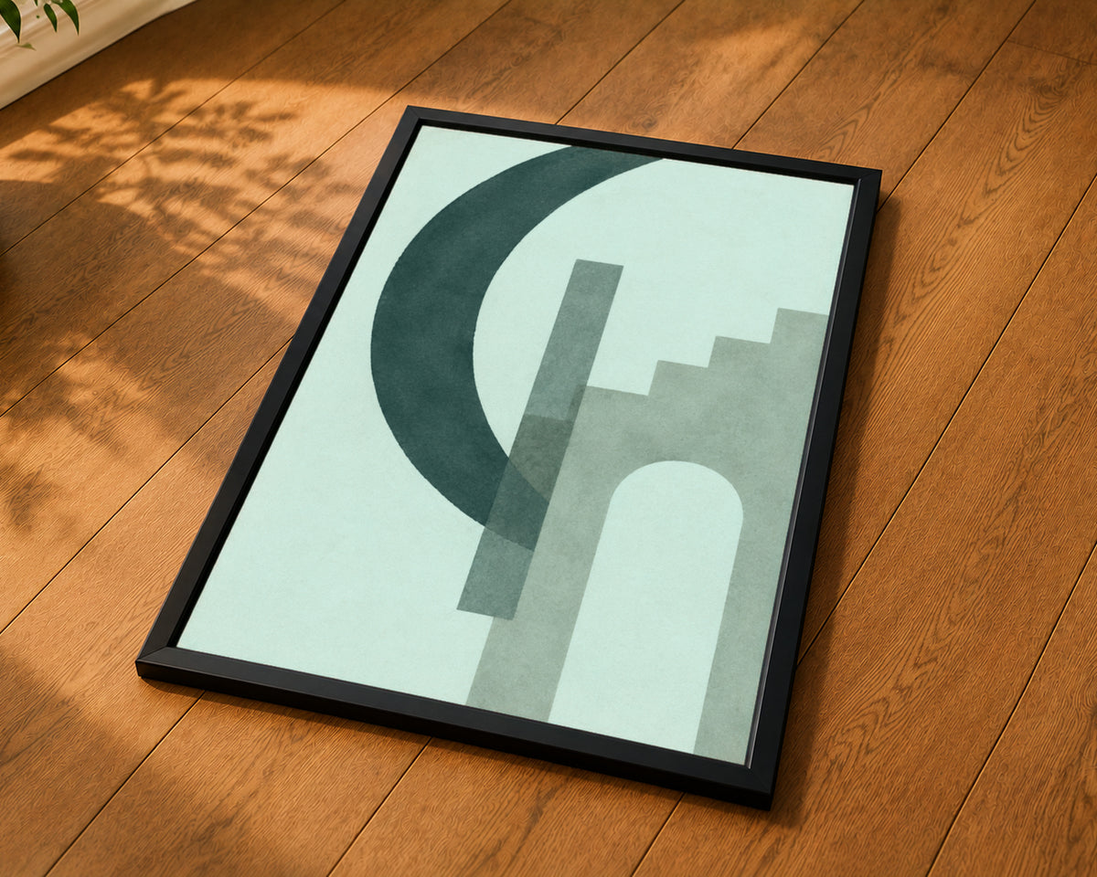 Abstract Arc and Arch – Minimal Geometric Art Print