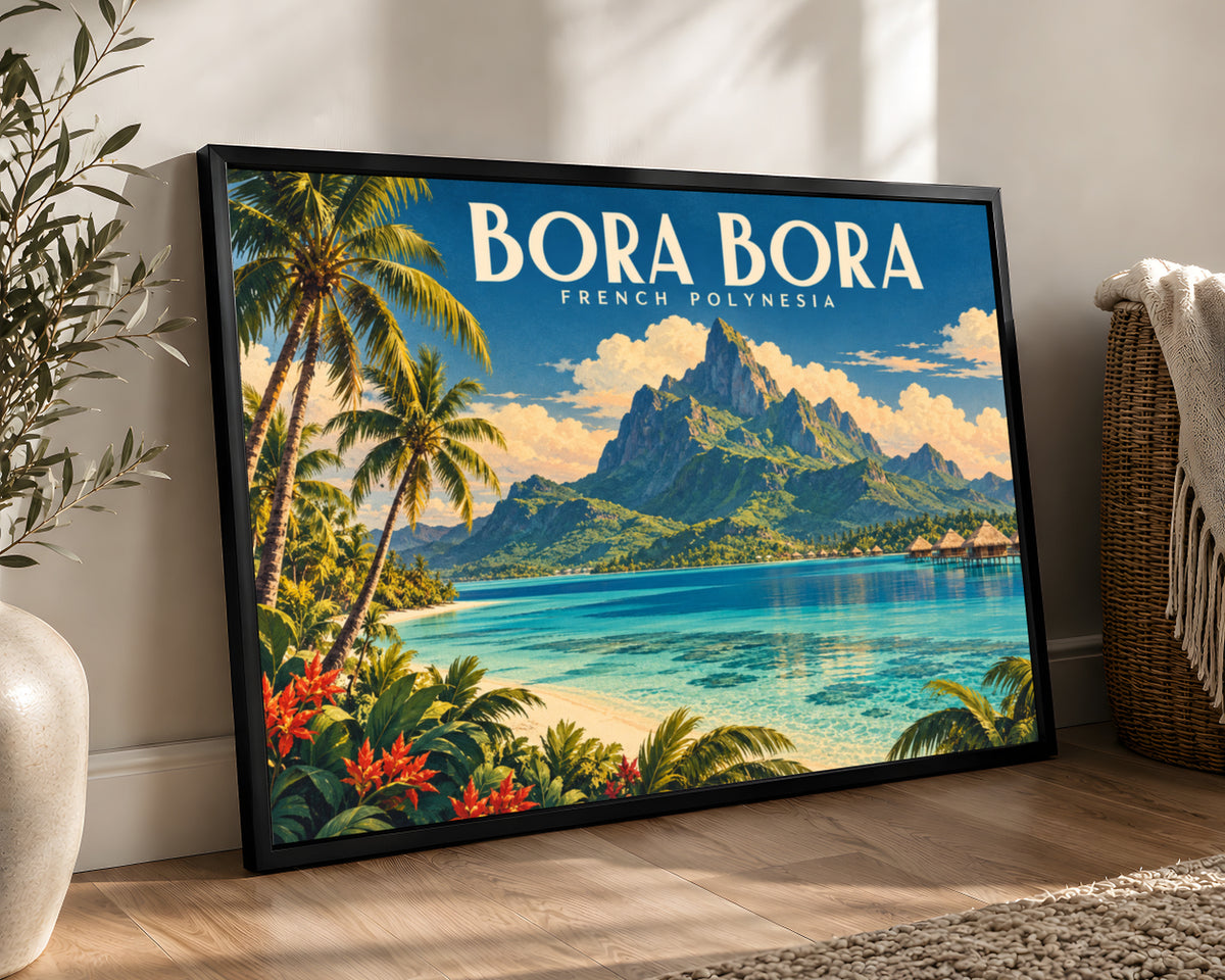 Bora Bora French Polynesia – Tropical Lagoon Travel Art Print