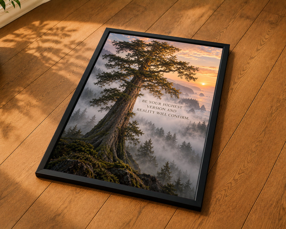 Highest Version Sunset Coast – Self-Improvement Coastal Sunset Poster