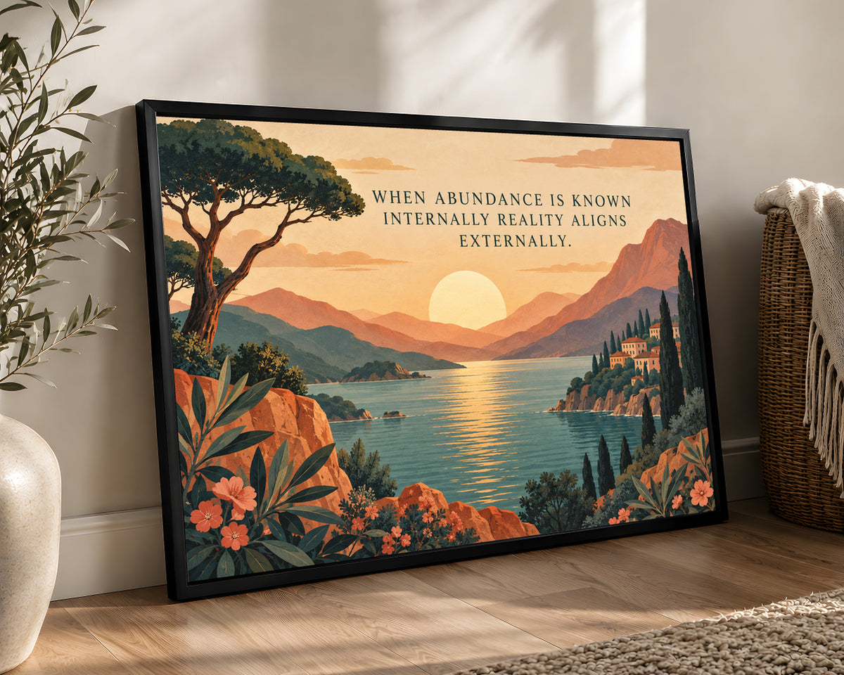 When Abundance Is Known – Retro Landscape Art Print