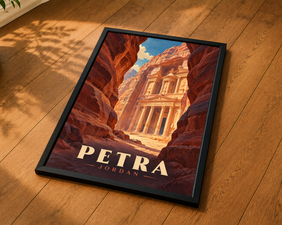Petra Jordan Canyon Temple – Travel Destination Wall Art