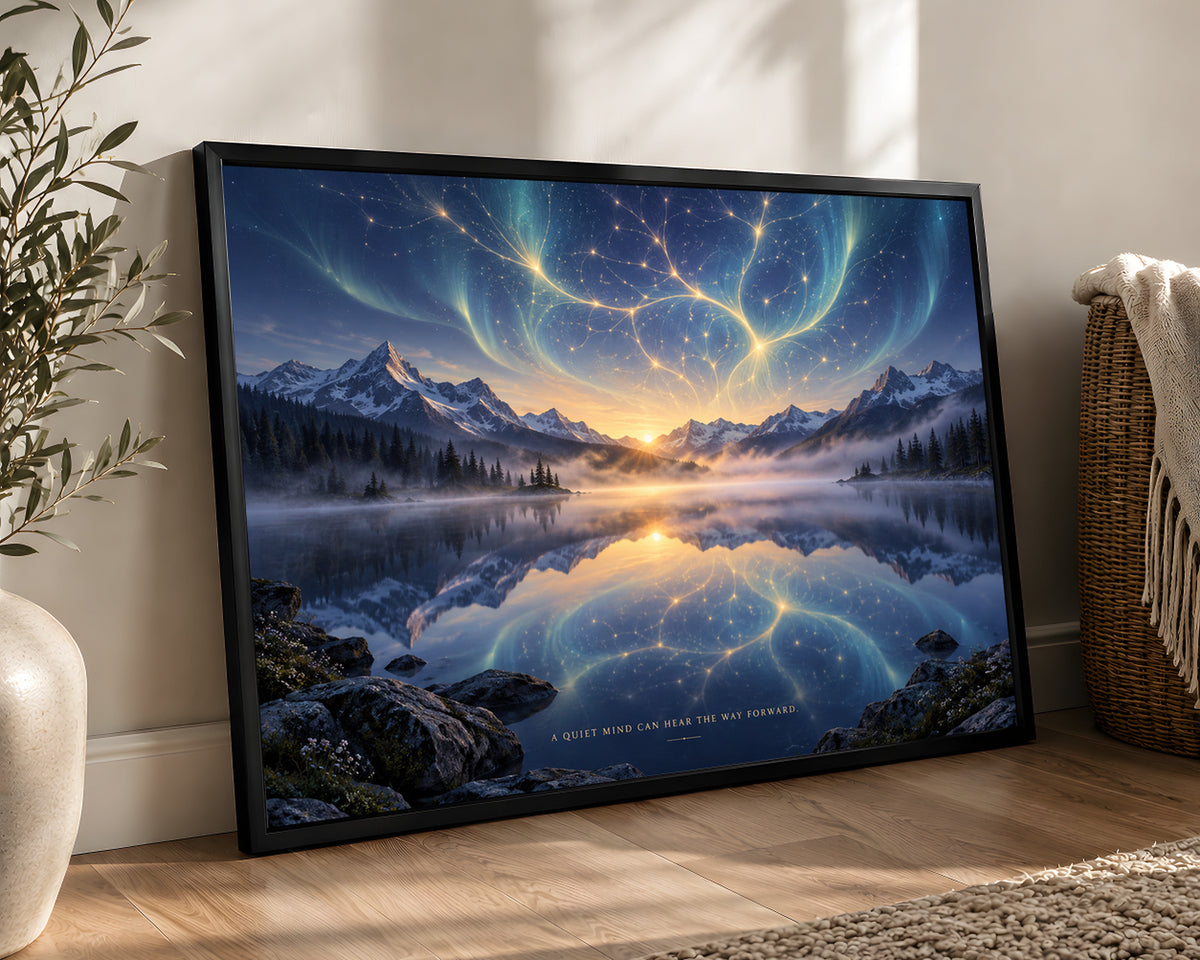 Aurora Mindscape Lake – Quiet Mind Lake Wall Art