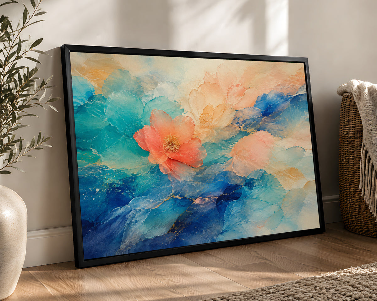Pastel Blossom Fields – Soft Floral Abstract Art Print