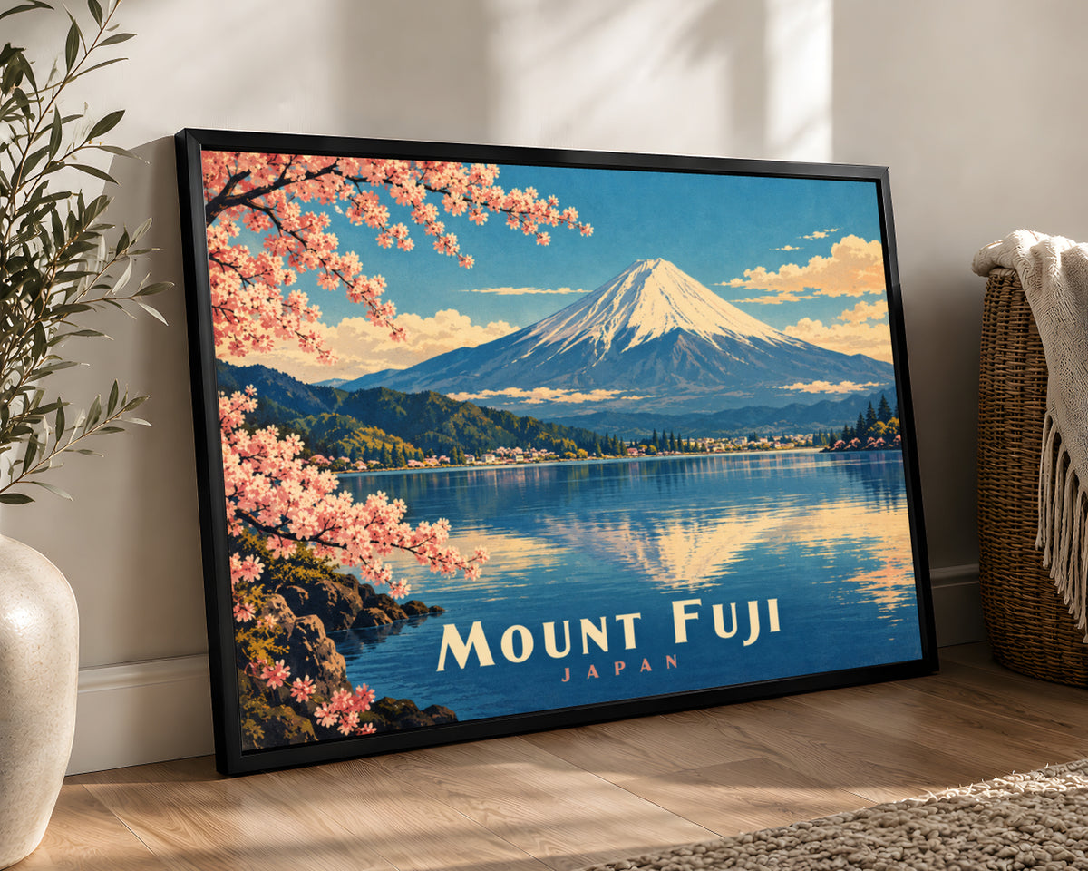 Mount Fuji Japan – Cherry Blossom Travel Poster