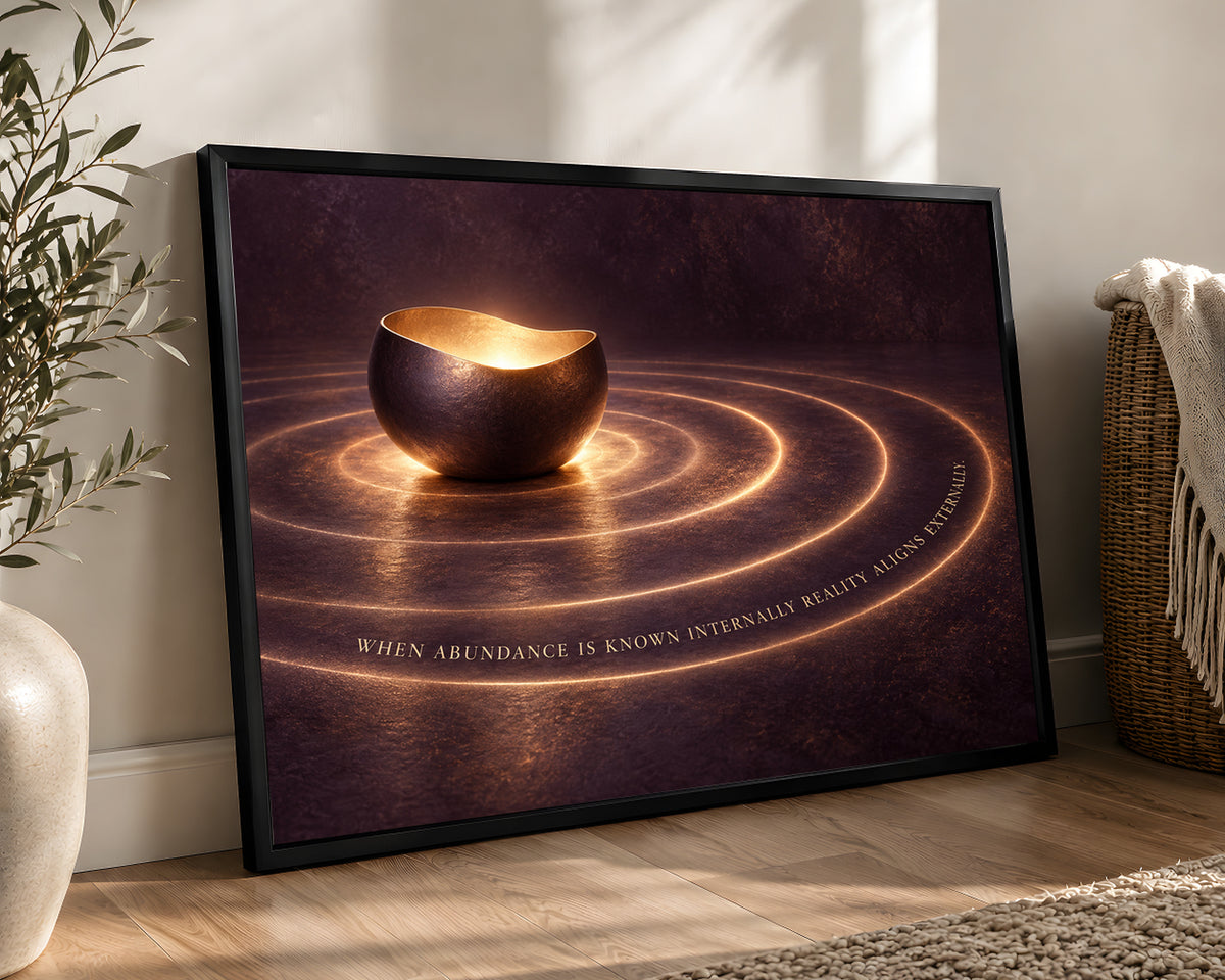 Gilded Abundance Bowl – Abundance and Alignment Art Print