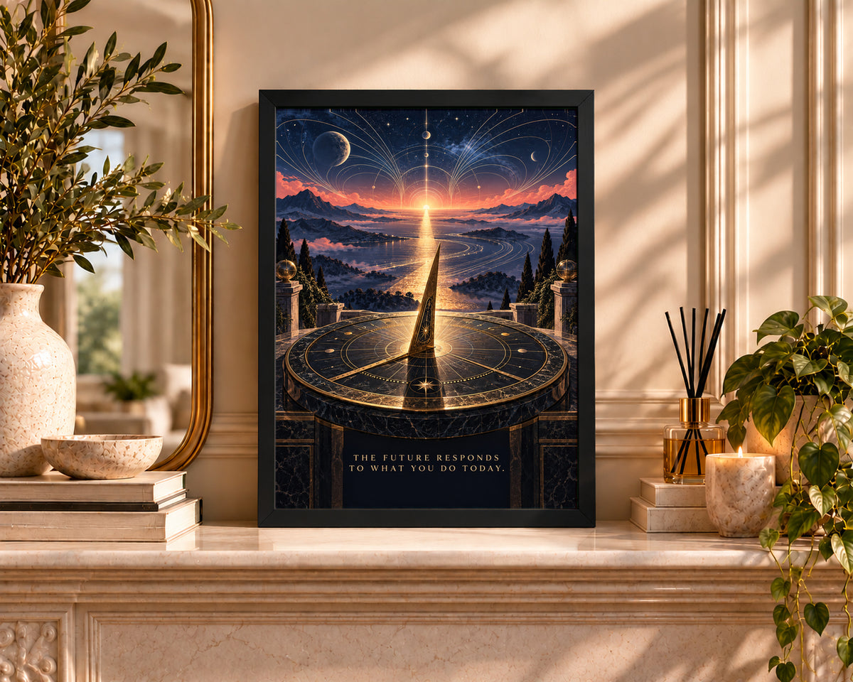 Celestial Horizon Compass – Inspirational Quote Art Print