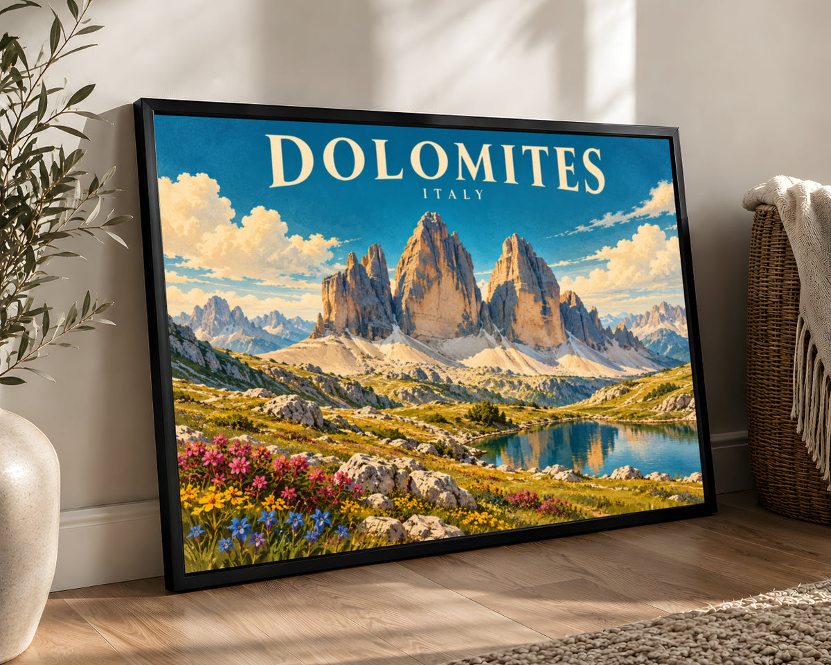 Dolomites Italy – Alpine Landscape Travel Art Print