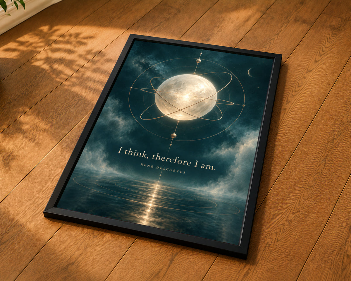I think, therefore I am. – Celestial Philosophy Poster