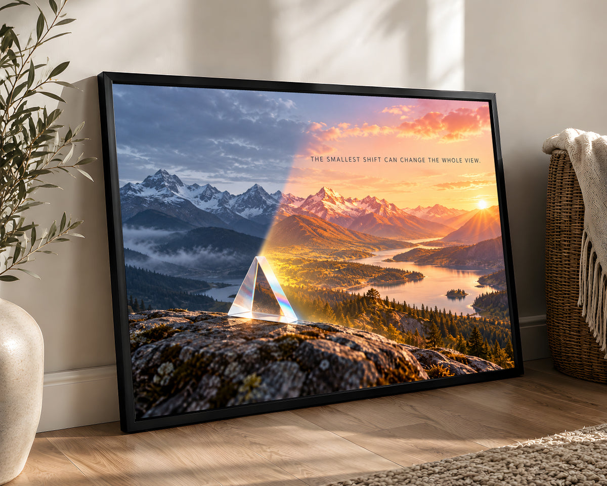 Smallest Shift, Vast View – Sunrise Mountain Landscape Art Print