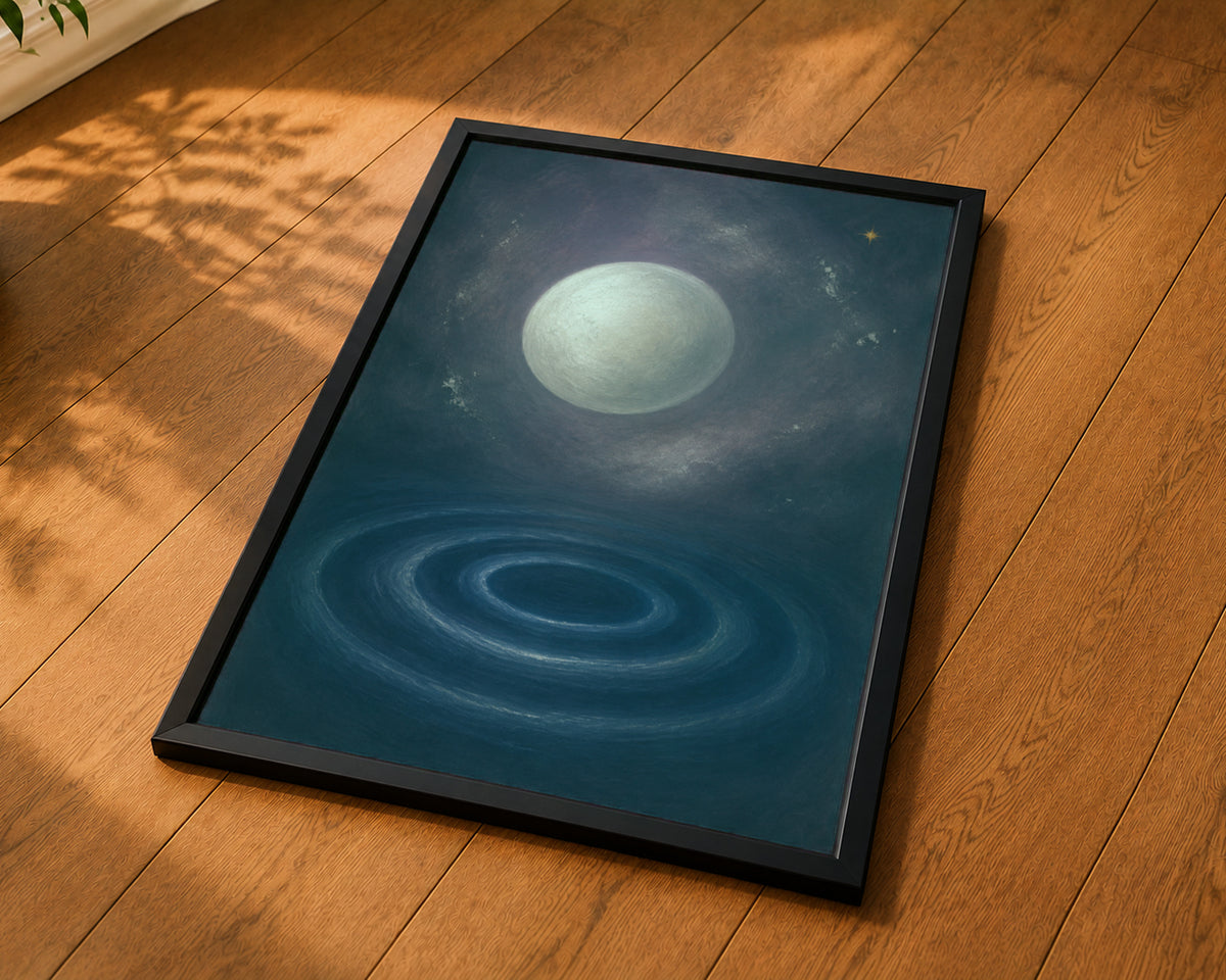 Lunar Orbit – celestial vortex Art Print