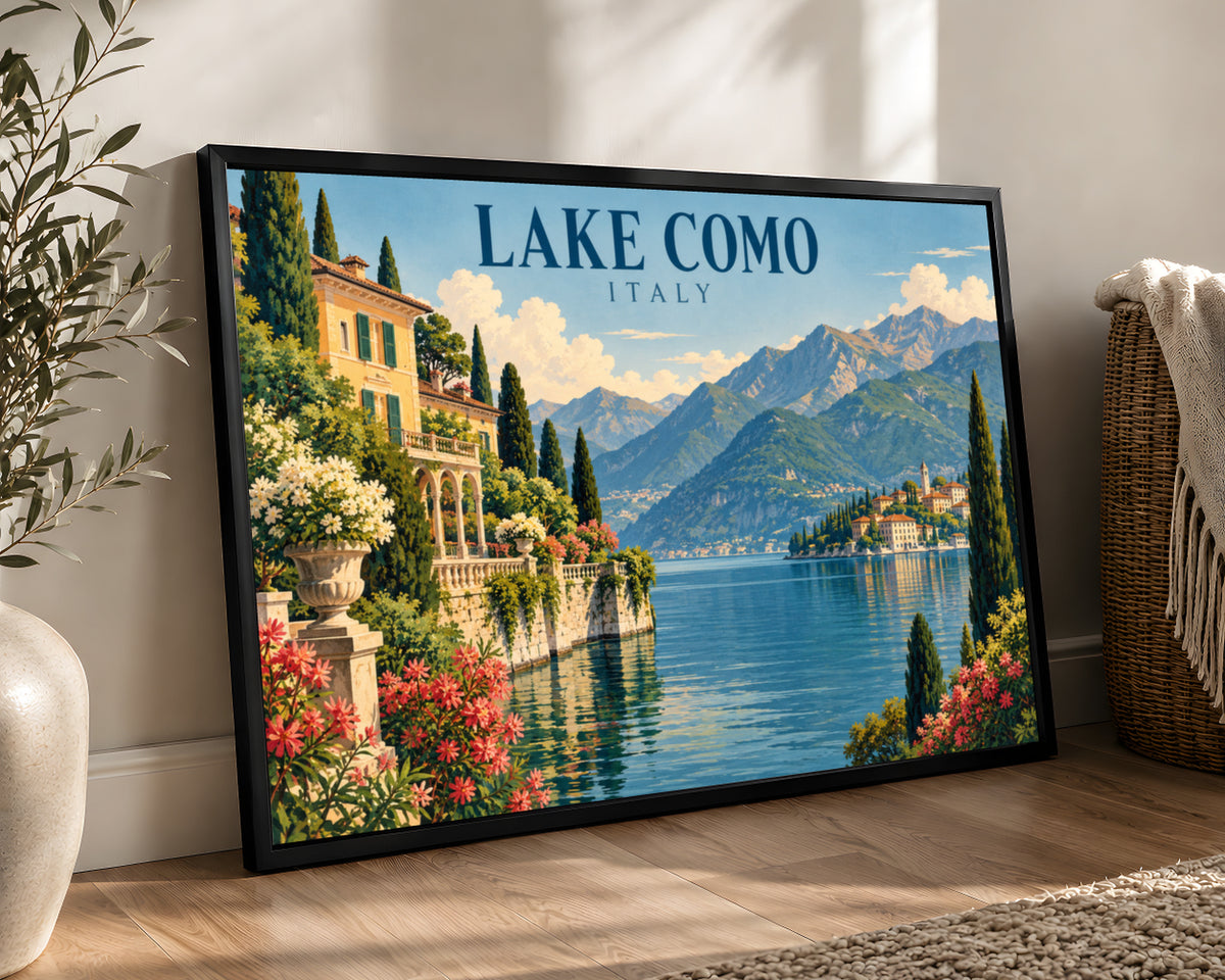 Lake Como Italy – Vintage Travel Poster