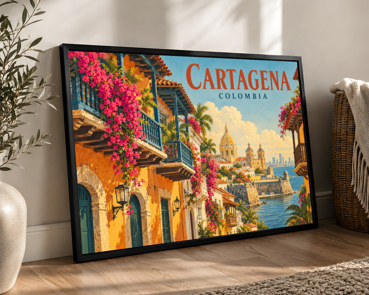 Cartagena Waterfront – Colonial Coastal Travel Poster