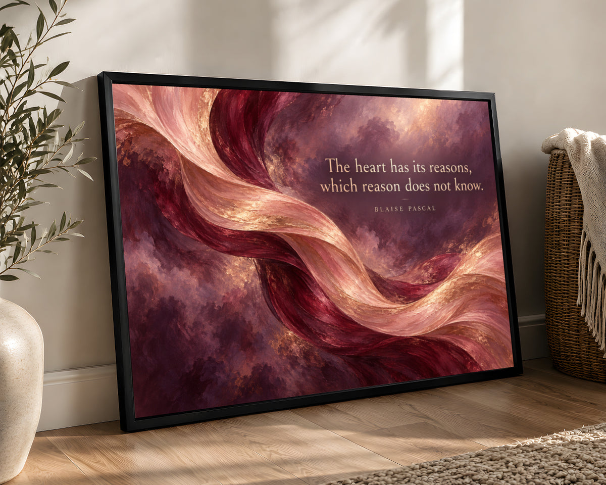Heart Has Its Reasons – Abstract Quote Art Print