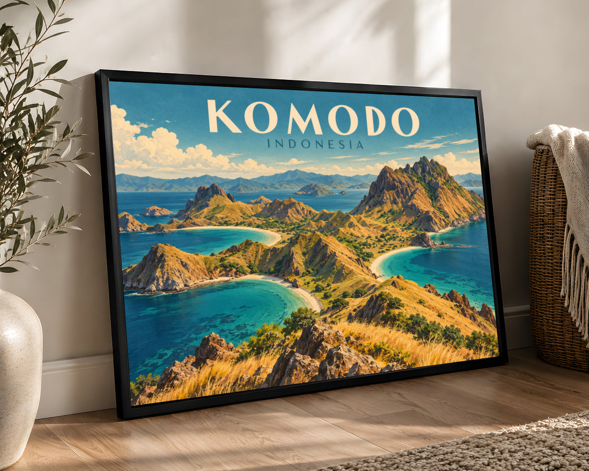 Komodo – Tropical Coastal Island Landscape Art Print