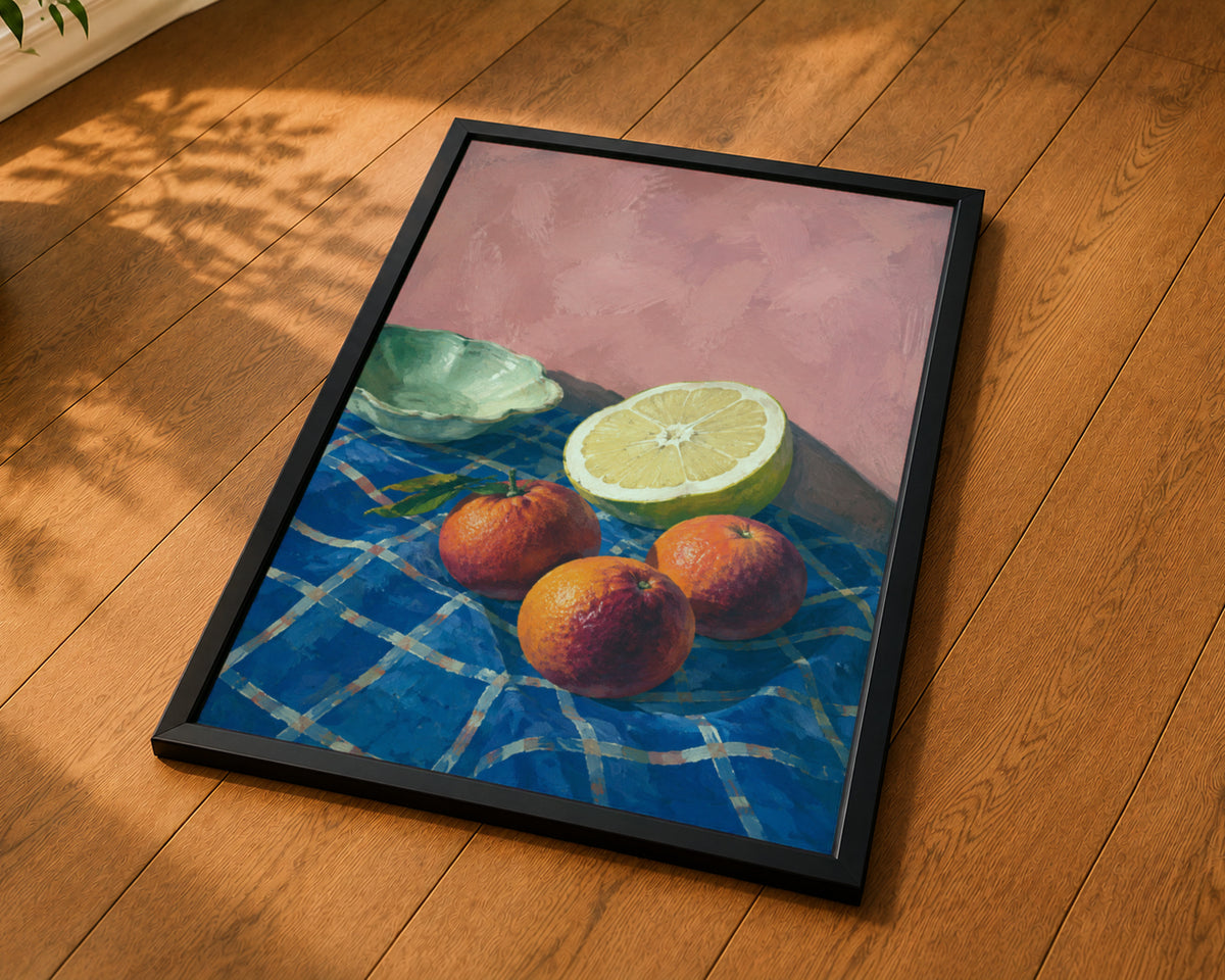 Citrus and Apples Still Life – Fresh Fruit Art Print