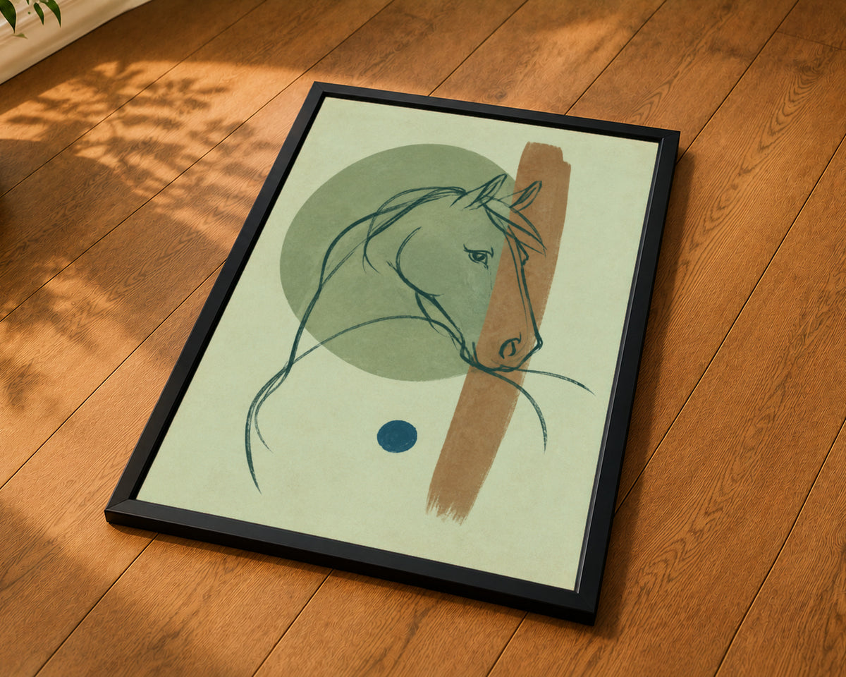 Abstract Horse Study – Minimalist Equine Art Print