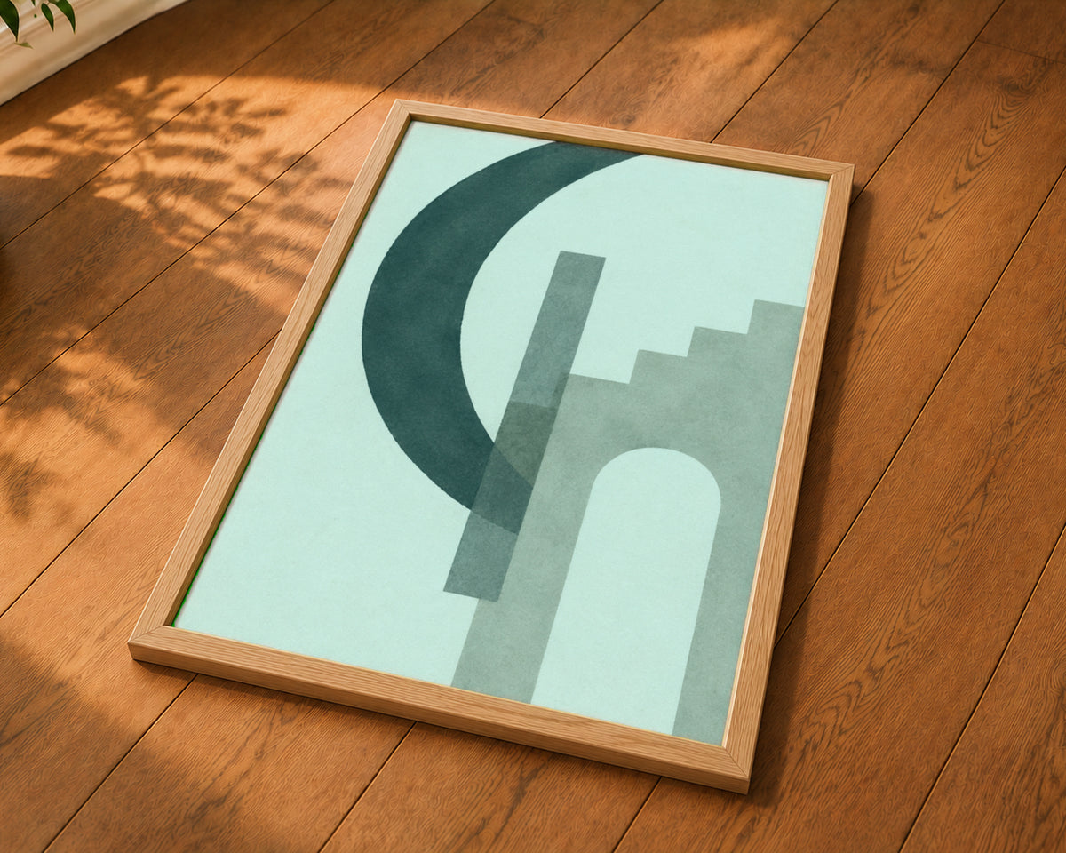 Abstract Arc and Arch – Minimal Geometric Art Print