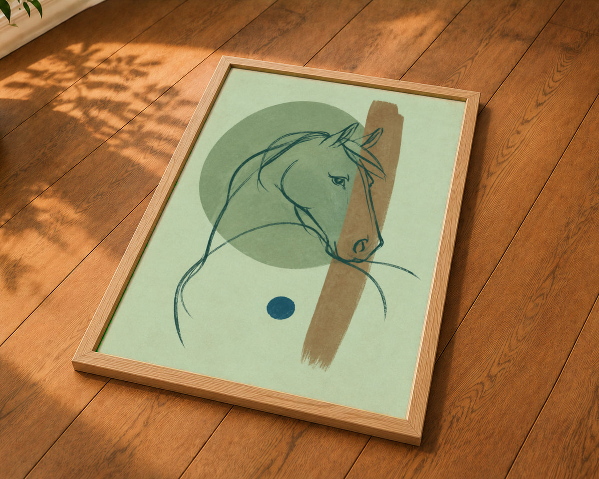 Abstract Horse Study – Minimalist Equine Art Print