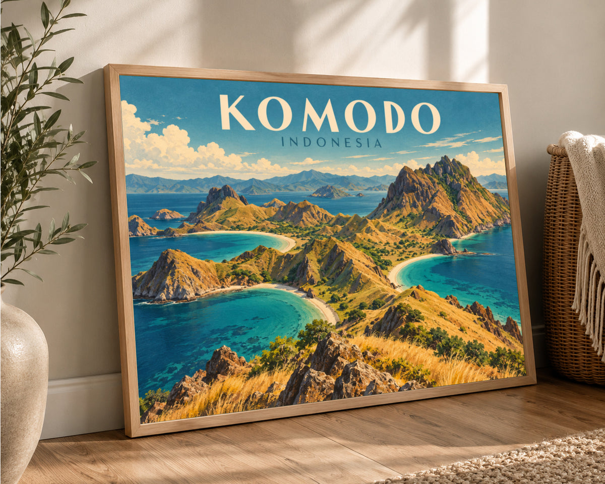 Komodo – Tropical Coastal Island Landscape Art Print