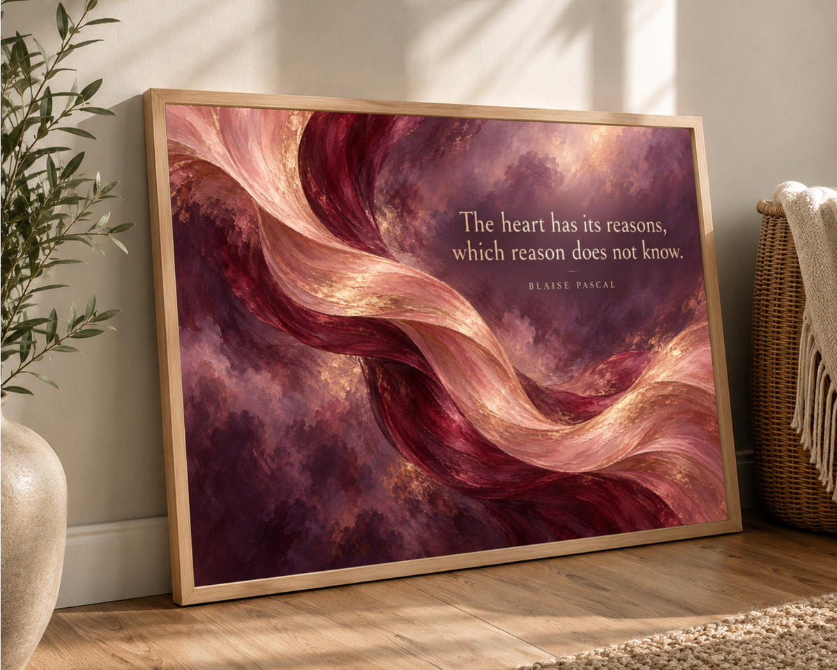 Heart Has Its Reasons – Abstract Quote Art Print