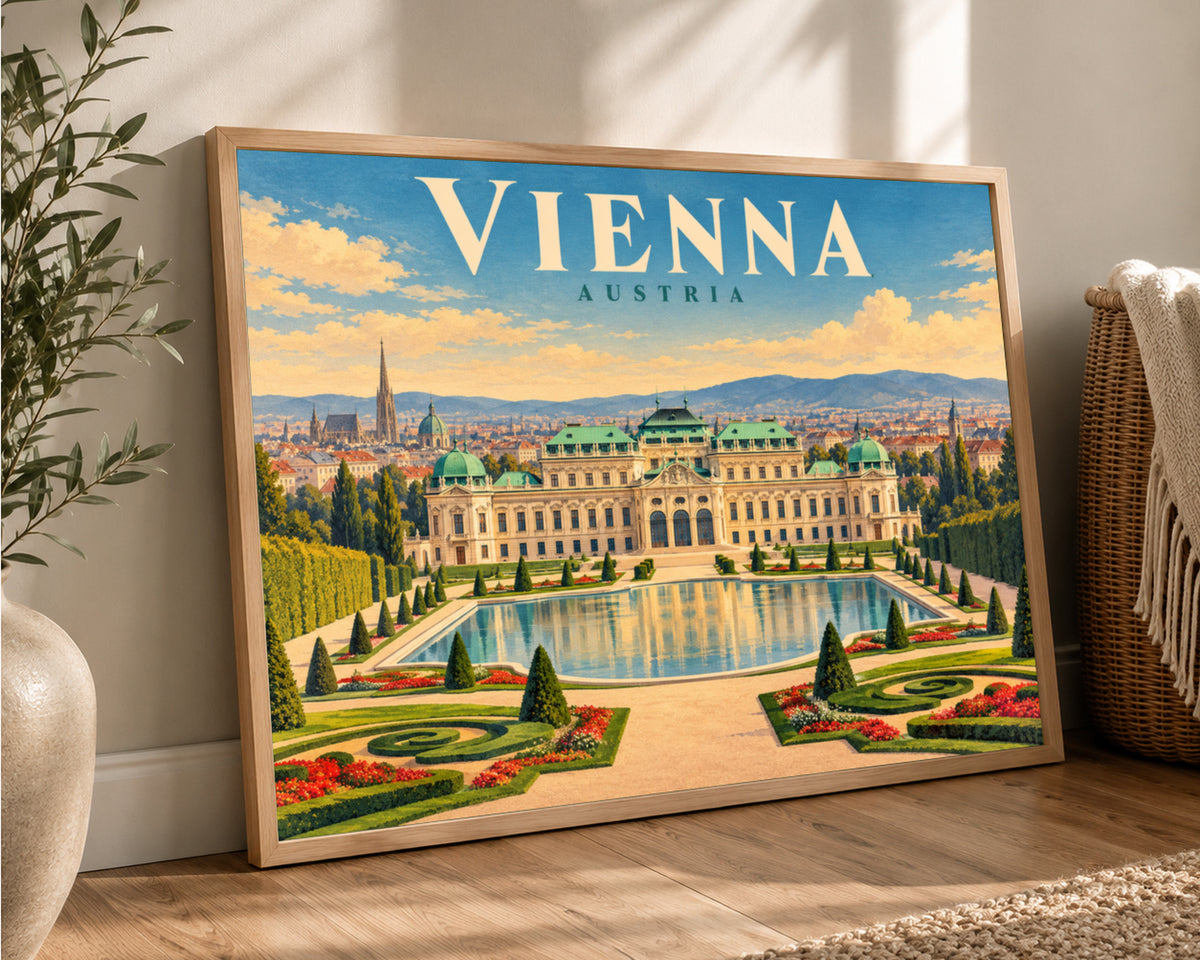 Vienna Austria – Vintage Travel Poster Art Print