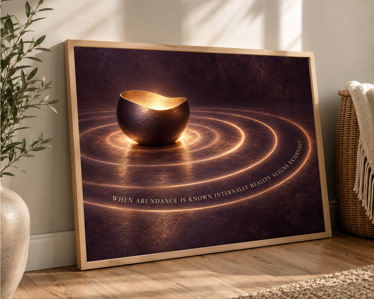 Gilded Abundance Bowl – Abundance and Alignment Art Print