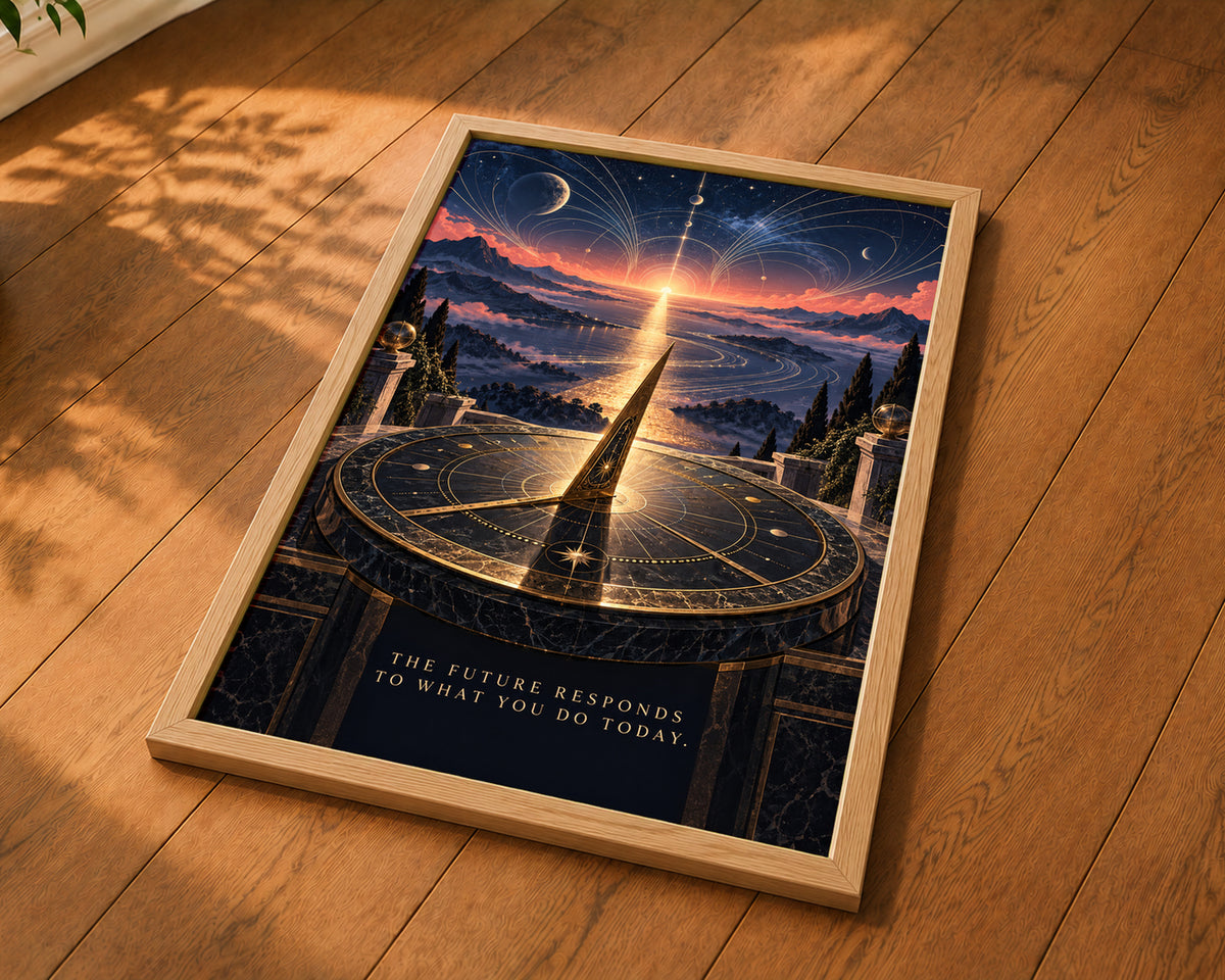 Celestial Horizon Compass – Inspirational Quote Art Print