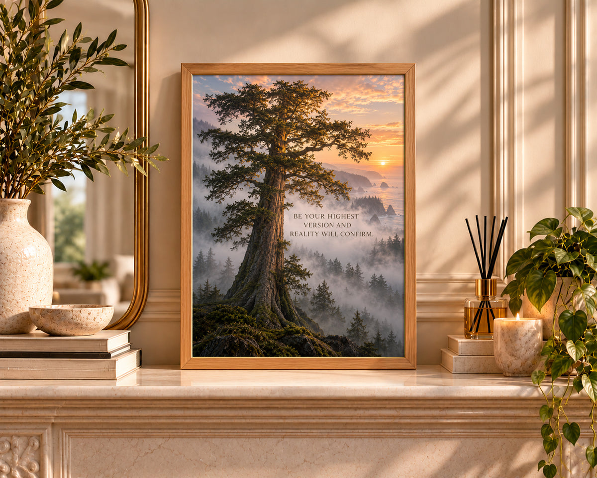Highest Version Sunset Coast – Self-Improvement Coastal Sunset Poster