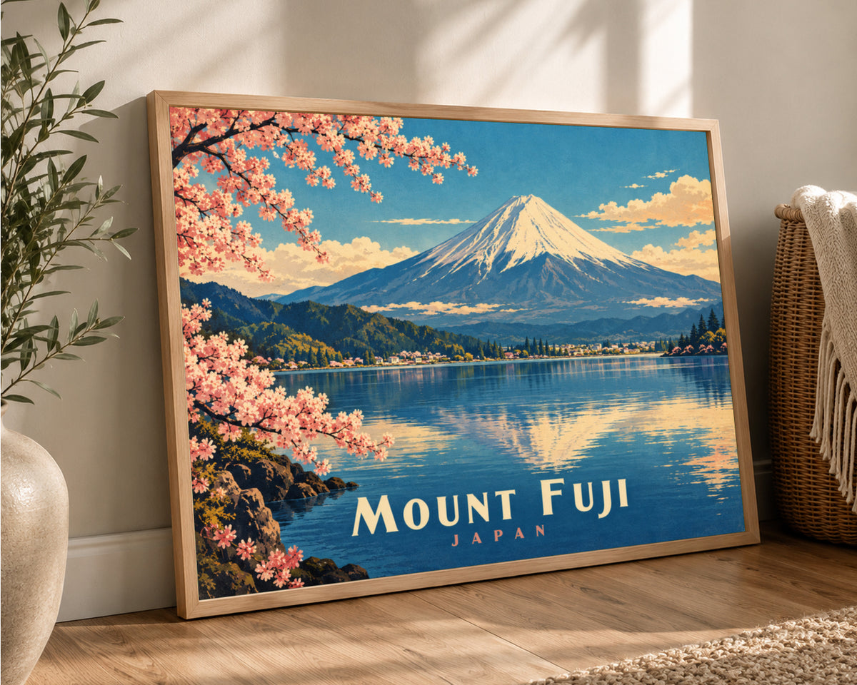 Mount Fuji Japan – Cherry Blossom Travel Poster