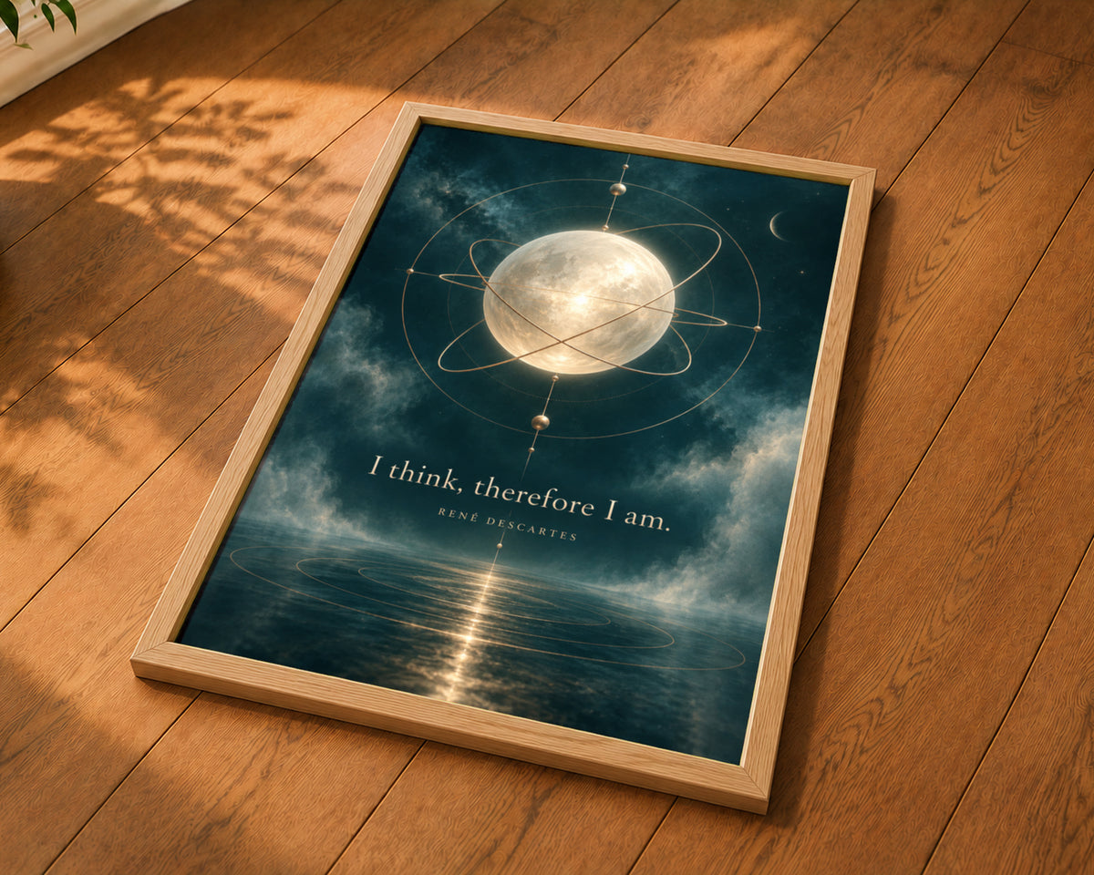 I think, therefore I am. – Celestial Philosophy Poster