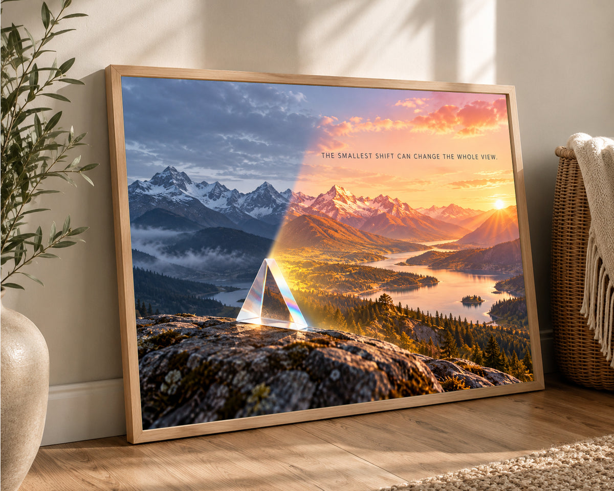 Smallest Shift, Vast View – Sunrise Mountain Landscape Art Print