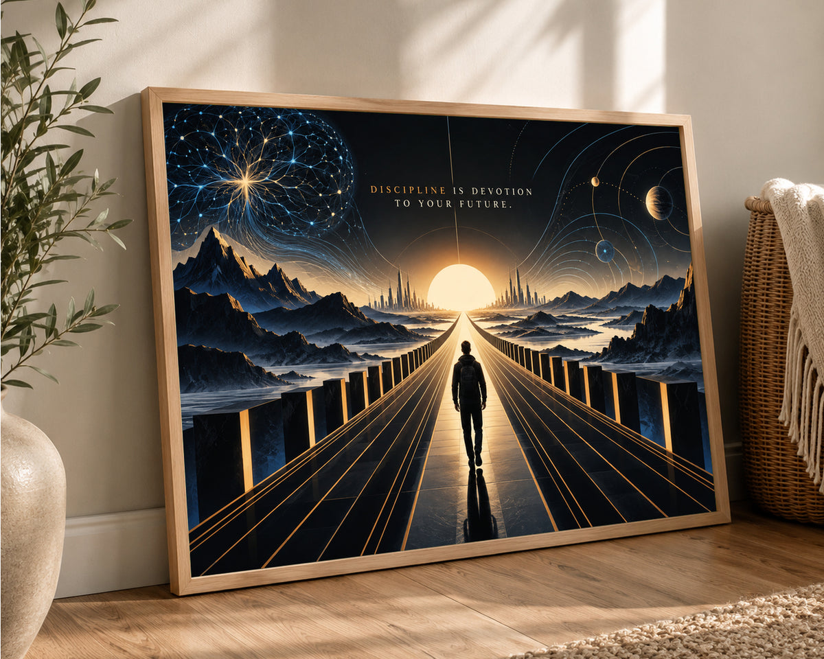 Path to the Future – Futuristic Motivational Art Print
