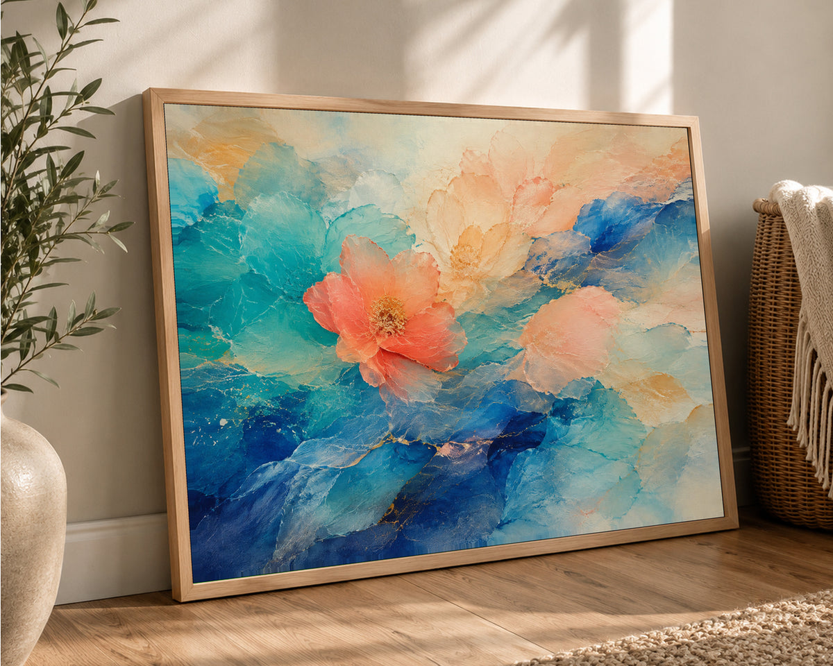 Pastel Blossom Fields – Soft Floral Abstract Art Print