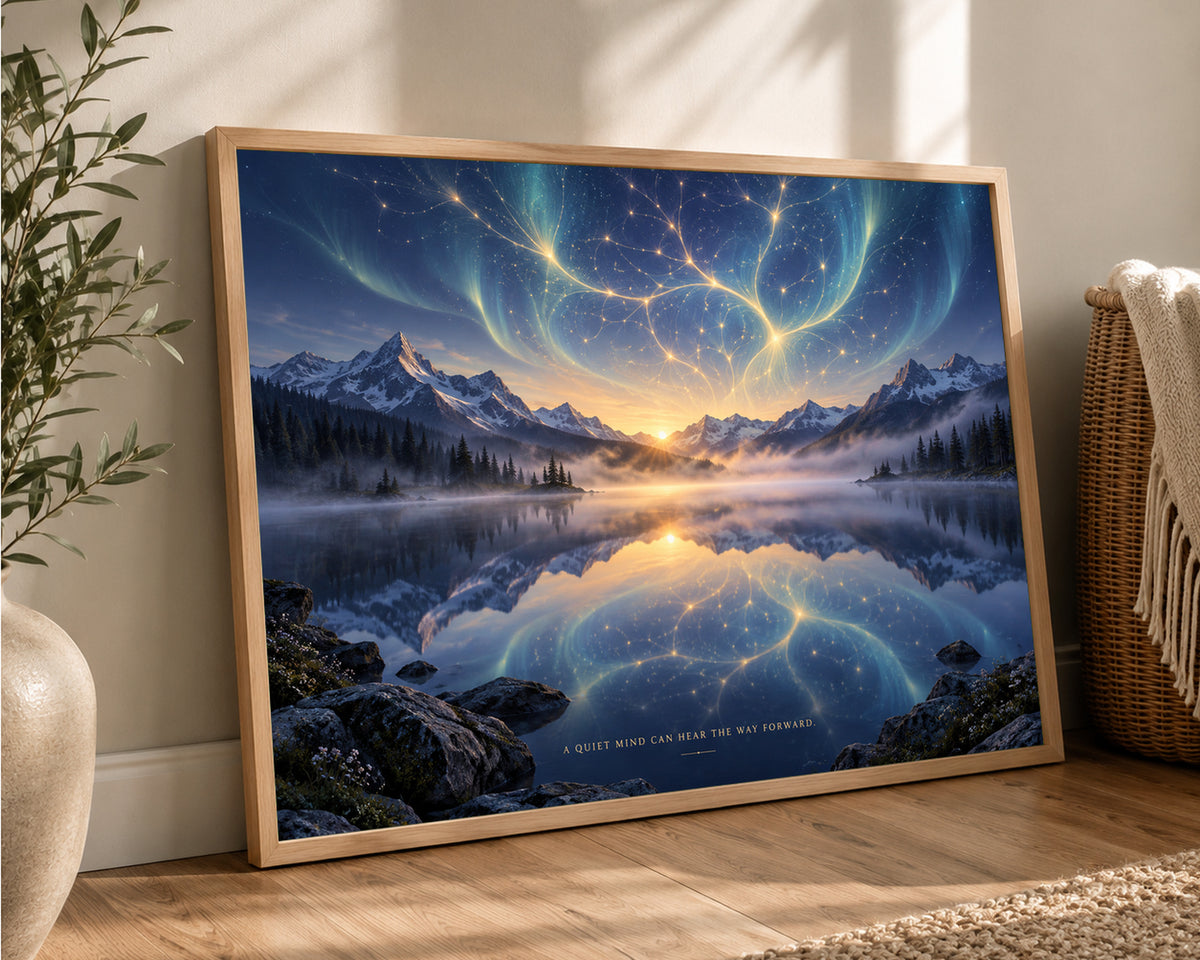 Aurora Mindscape Lake – Quiet Mind Lake Wall Art