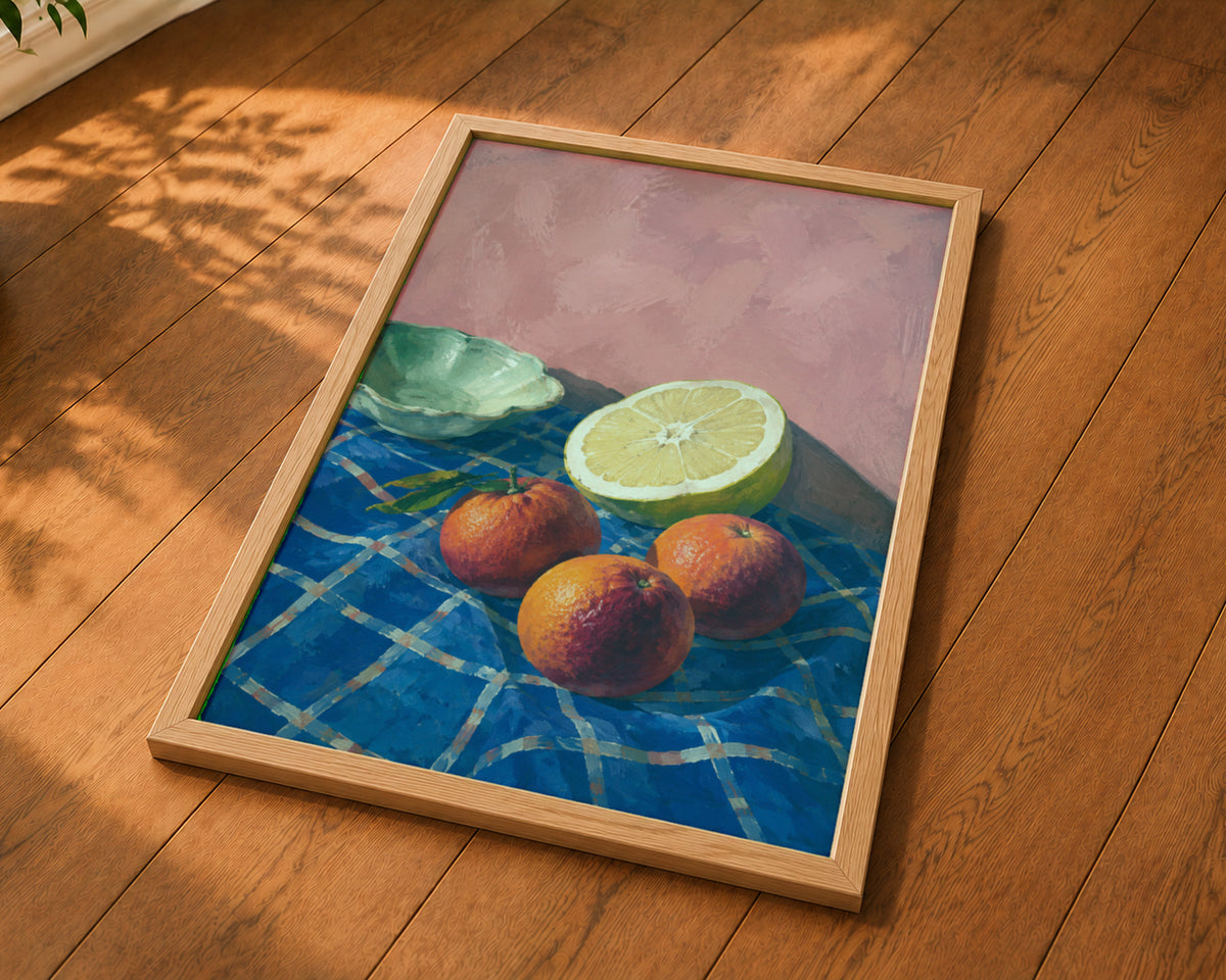 Citrus and Apples Still Life – Fresh Fruit Art Print