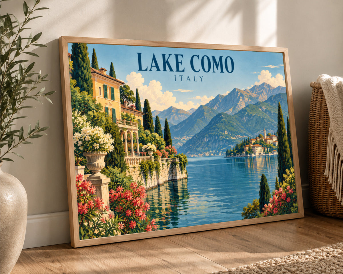 Lake Como Italy – Vintage Travel Poster