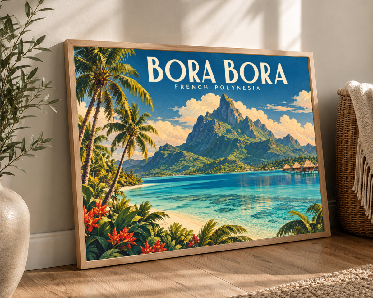 Bora Bora French Polynesia – Tropical Lagoon Travel Art Print